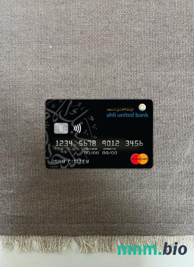 Bahrain Ahli United bank wygląd zdjęcia mastercard skan PSD + zdjęcie